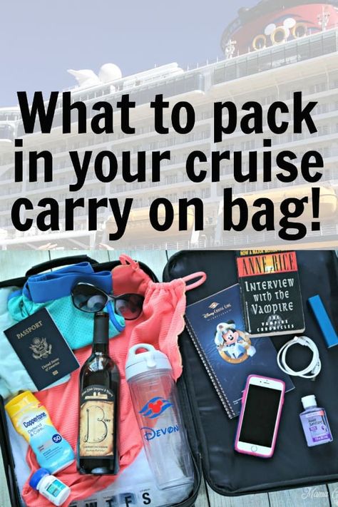 Cruise Carry On Bag, Caribbean Cruise Packing, Carnival Cruise Tips, Cruise Tips Royal Caribbean, Bag Packing List, Cruise Packing Tips, Carribean Cruise, Disney Cruise Vacation, Cruise Essentials