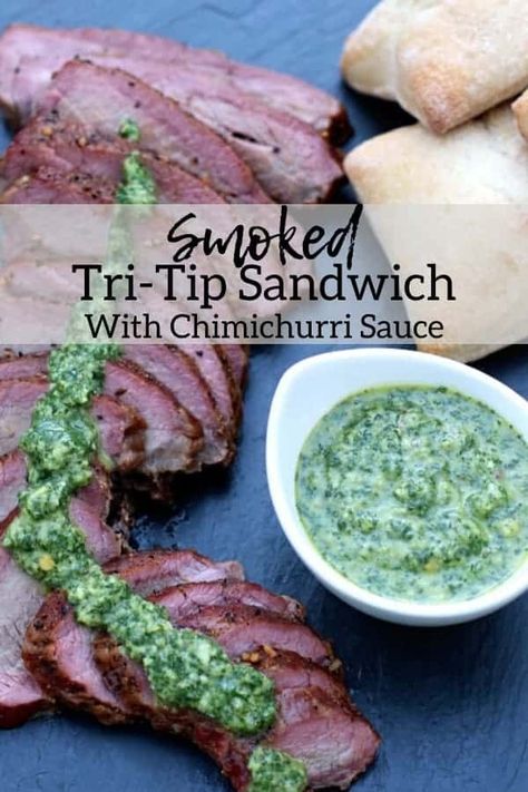 Green Mountain Grill Recipes, Wine Pairing Ideas, Tritip Recipes, Tri Tip Sandwich, Smoked Tri Tip, Pellet Smoker Recipes, Best Bbq Recipes, Ciabatta Roll, Pairing Ideas