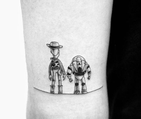 Toy Story Tattoos, Toy Story Tattoo, Disney Inspired Tattoos, Disney Sleeve Tattoos, Story Tattoo, Disney Sleeve, M Tattoos, Kunst Tattoos, Marvel Tattoos