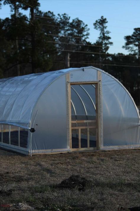 Things to consider before you build a hoop house. 
At Bootstrap Farmer we field a lot of calls from people looking to build their first hoop house. We get questions from every possible type of person. Often this is the biggest construction project that folks have taken on, so there are naturally many questions.
#growyourownfood #howtobuildagreenhouse #gardening #vegetablegarden Hoop Green House Ideas, Hoop House Greenhouse, Hoop Greenhouse, Diy Hoop House, High Tunnel, House Ventilation, Hoop House, Cattle Panels, Green House Design