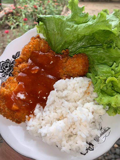 bikin ayam katsu enak 🥹😭 Rice