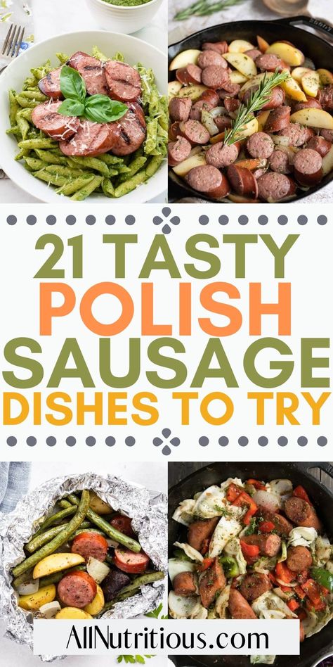 Polish Sausage Dinner Ideas, Recipes With Kielbasa, Leftover Sausage Recipes, Sausage Dinner Ideas, Easy Polish Recipes, Kilbasa Sausage Recipes, Easy Kielbasa Recipes, Kielbasa Sausage Recipes, Polish Sausage Recipes