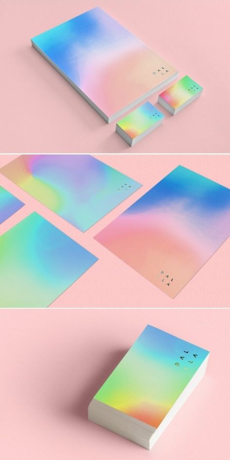 iridescent-design-trend-italianbark- Stationary Design Inspiration, Iridescent Design, Portfolio Illustration, Colorful Logo, Online Logo Design, Stationary Design, Online Logo, Graphic Design Trends, Design Tools