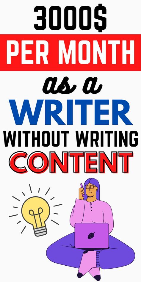 Make $3000 monthly as a writer—no content creation needed! Discover innovative ways to earn as a writer without writing tasks. Unlock a fresh income stream today! #EarnAsAWriter #EarnWithoutWriting Content Writing Jobs, Article Writer, Low Content Books, Writing Articles, Online Business Opportunities, Content Writer, Online Writing Jobs, Easy Money Online, Make Money Writing