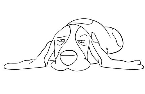 Sleepy Basset Hound coloring page Bassett Hound Drawing, Basset Hound Drawing Simple, Basset Hound Line Drawing, Basset Hound Outline Tattoo, Basset Hound Outline, Basset Hound Drawing, Basset Hound Tattoo, Basset Hound Art, Tshirt Quilt