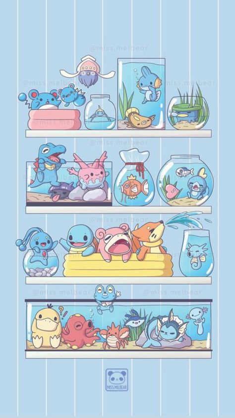 Aesthetic Pokemon, Kartu Pokemon, Water Type Pokemon, Pokemon Poster, Pokemon Backgrounds, Cool Pokemon Wallpapers, Images Kawaii, Cute Pokemon Pictures, Beads Designs