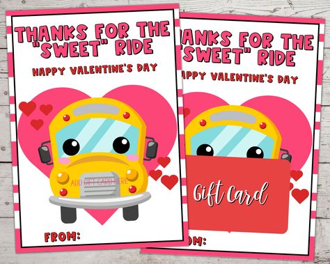 Bus Driver Valentine Gifts, Gift Ideas For School Bus Drivers, Thank You For Bus Driver, Bus Driver Thank You Card, School Bus Driver Gift Ideas, Cricut Bus Driver Gifts, Happy Holidays Message, School Bus Crafts, Bus Driver Gift