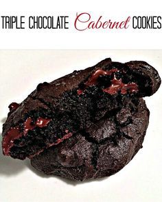 Triple Chocolate Cabernet Cookies, perfect to bring to a Lonely Hearts party. Would be super tasty with our Barbera red blend. http://old-york-cellars.mybigcommerce.com/what-exit-red-wine/ Boozie Cookies, Eggnog Pudding Shots, Red Wine Cookies, Boozy Cookies, Eggnog Pudding, Cabin Recipes, Boozy Baking, Bakery Inspiration, Wine Cupcakes