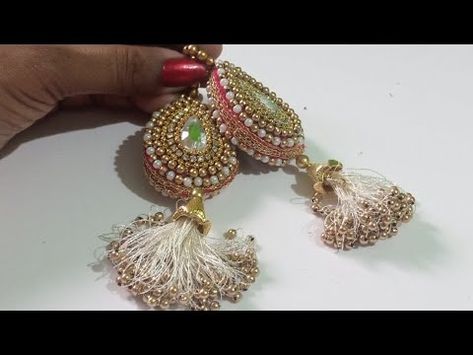 grand tassels making/ aari work latkan making/ heavy beads blouse hanging - YouTube Latkan Making, Blouse Hangings, Amazon Website, Diy Embroidery Designs, Beaded Blouse, Stylish Blouse Design, Fancy Blouses, Fancy Blouse Designs, Stylish Blouse