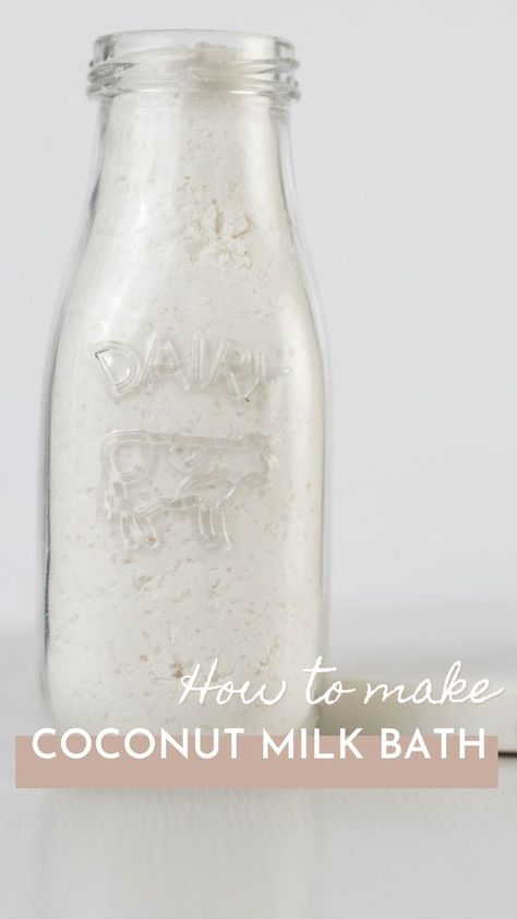 Diy Coconut Milk, Coconut Milk Bath Soak, Milk Bath Recipe, Bath Soak Recipe, Diy Sugar Scrub Recipe, Make Coconut Milk, Mp Soap, Coconut Milk Bath, Coconut Bath