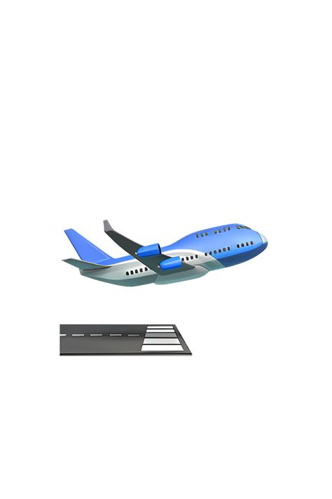 The emoji 🛫 depicts an airplane taking off from the runway. The airplane is shown from a side view, with its nose pointed upwards and its wings spread out. The body of the airplane is colored in shades of blue and white, with a red stripe running along the bottom. The wheels of the airplane are hidden behind a gray undercarriage, and there are two small windows visible on the side of the plane. The background of the emoji is a clear blue sky with a few white clouds. Plane Emoji, Airplane Taking Off, Apple Emojis, Plane Seats, When Pigs Fly, Pigs Fly, The Emoji, Mall Design, Clear Blue Sky