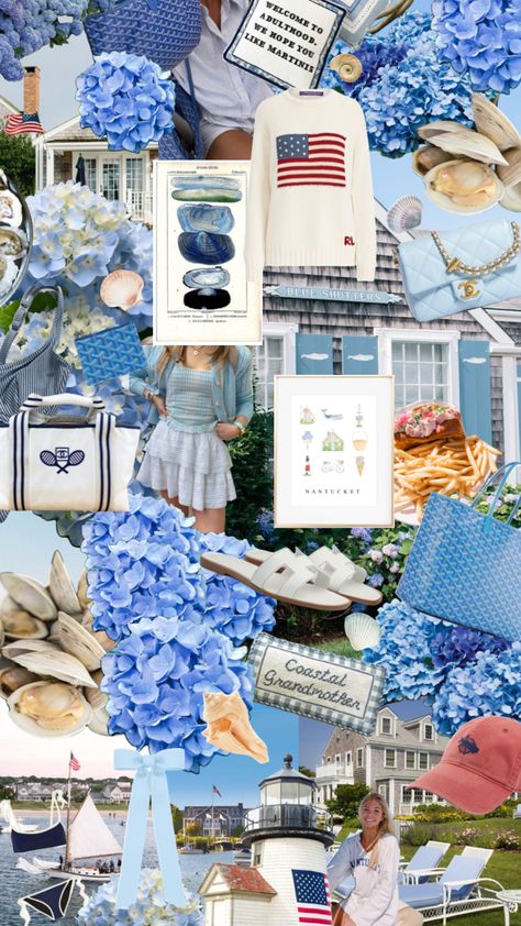 nantucket summer #preppy #vibes #outfitinspo #moodboard #nantucket #aesthetic #summer Nantucket Aesthetic House, Vintage Hamptons Aesthetic, Nantucket Summer Aesthetic, Nantucket Summer Outfits, Cape Cod Summer Aesthetic, Nantucket Party, Summer In The Hamptons Aesthetic, Nantucket Outfit Summer, East Coast Summer Aesthetic