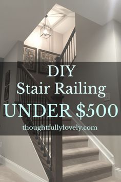 Banister Remodel, Stairs Makeover Design, Stair Railing Makeover, Diy Stairs Makeover, Diy Stair Railing, Stairs Makeover Ideas, Indoor Railing, Stairs Renovation, Stair Banister