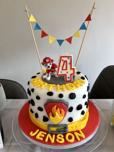 Paw Patrol Fire Truck Cake, Marshall Paw Patrol Birthday Cake, Marshall Birthday Cake Paw Patrol, Marshal Birthday Cake, Marshal Cake, Marshall Birthday Cake, Marshall Cake Paw Patrol, Marshall Birthday Party, Paw Patrol Marshall Cake