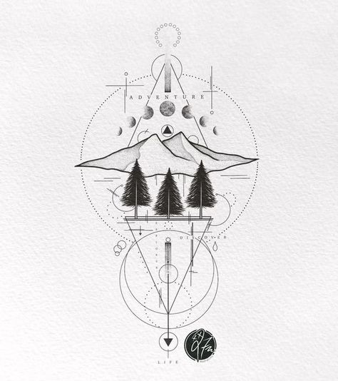 ᴘs ▪️♠️▪️ ɪʟʟᴜsᴛʀᴀᴛᴏʀ on Instagram: "I am big on these type of tattoo designs lately..... More of this style will be coming 😄 : #geometric #mountains #mountainlover #mountain #tree #trees #forestry #forest #newstyle #tattoo #tattoos #tattooidea #tattooflash #tattoostyle #illustrationnow #illustrations #ink #geometrictattoo #flow #geometricart #geometry #geometrictattoos #drawing #draw #illustrationoftheday #illustrationdaily #illustrationart #illustrationartists #illust #us" Mountain Tree, Forest Tattoos, Mountain Lover, Illustration Artists, Inspirational Tattoos, Geometric Art, Tattoo Style, Flash Tattoo, Geometric Tattoo