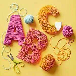 Fun Alphabet Activities, Yarn Letters, Fun Alphabet, Alphabet Activities, Decorative Letters, Letters And Numbers, Yarn Crafts, Paper Crafts Diy, Diy Design