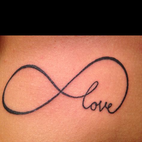 Couples tattoo idea...Instead of "love", each gets the other's initial. Eternity Tattoo Ideas, Her Tattoo Ideas, His And Her Tattoo, His And Her Tattoo Ideas, Tattoo Ideas Couple, Eternity Tattoo, Tattoo Ideas For Couples, Couple Tat, Him And Her Tattoos