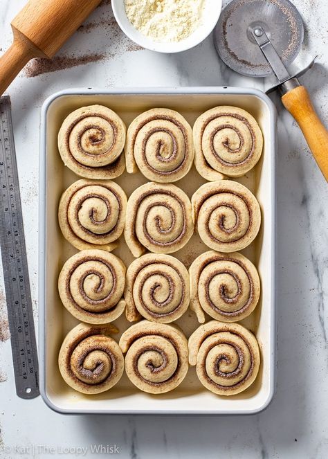 Bread Recipes Vegan, Gluten Free Vegan Cinnamon Rolls, Simple Vanilla Icing, Gluten Free Bread Recipes, The Loopy Whisk, Loopy Whisk, Vegan Condensed Milk, Cinnamon Scrolls, Overnight Cinnamon Rolls