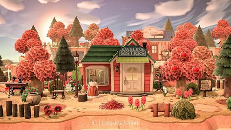 Acnh Shopping Plaza, Cozy Pink Room, Acnh Museum Exterior, Cottage Core Animal Crossing, Witchy Cottagecore, Acnh Cottagecore, Animal Crossing Wild World, Acnh Ideas, Animal Crossing Pocket Camp