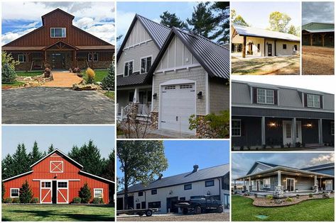 Top 15 Prefab Barndominium Kits and Homes Prefab Barndominium Kits, Barndominium Kits For Sale, Prefab Barndominium, Metal House Kits, Metal Home Kits, Steel Home Kits, Barndominium Pictures, Barndominium Homes, Barndominium Kits