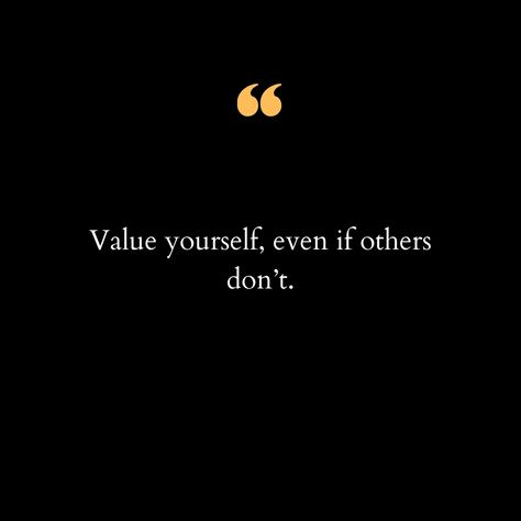 In a world where we often seek validation from others, it's crucial to remember that true worth comes from within. It's easy to get caught up in the opinions and judgments of those around us, but the most important relationship we have is the one with ourselves. Embrace your unique qualities and strengths, and recognize that your value isn't determined by someone else's perception. Even if others fail to see your worth, never doubt your own. Self-love and self-respect are the foundations of a... Have Self Respect Quote, Self Validation, Validation From Others, Self Respect Quotes, One Liner Quotes, Value Quotes, Respect Quotes, Your Value, Self Worth