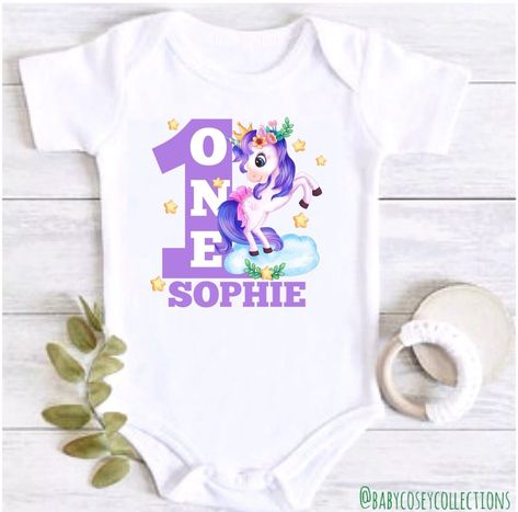 Unicorn Birthday - My First Birthday Outfit - Girls 1st Birthday Party - Gifts  | eBay Unicorn 1st Birthday Party, Baby Girls First Birthday, Unicorn 1st Birthday, My First Birthday, First Birthday Outfit Girl, Birthday Cute, Unicorn Outfit, Birthday Unicorn, Cute Cake