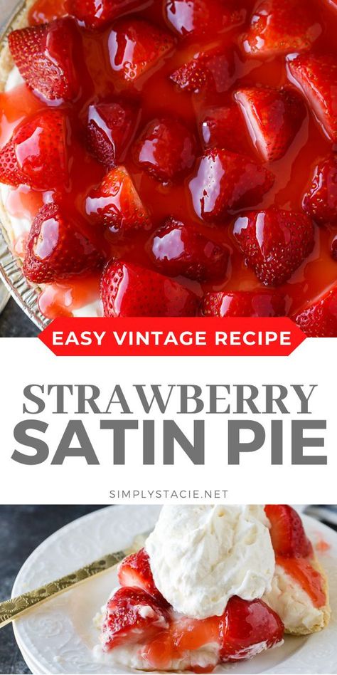 Pie Glaze Recipe, Strawberry Recipes Easy, Summer Pie, Strawberry Pie Filling, Vanilla Filling, Homemade Pastries, Easy Pie, Homemade Pie Crusts, Strawberry Pie