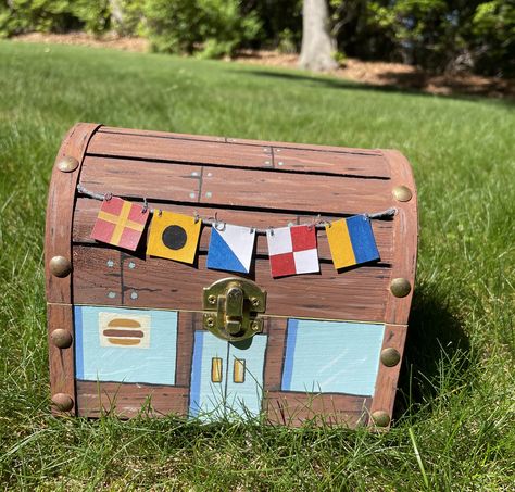 My new Krusty Krab stash box is up for sale on my Etsy Cute Wooden Boxes Painted, Diy Krusty Krab, Spongebob Projects, Spongebob Crafts Diy, Diy Stash Box, Spongebob Gift Ideas, Spongebob Gifts, Spongebob Crafts, Bob Sponge