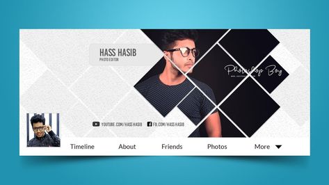 Photoshop Facebook Banner Template Banner Template Photoshop, Change Photo, Photo Cover, Youtube Banner Template, Animated Banners, Books Reference, Facebook Banner, Card Templates Free, Banner Images