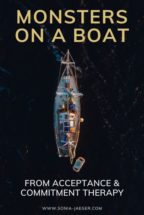 Have you ever felt like your negative thoughts and emotions control your life? When self-defeating feelings take over, it can feel like monsters are lurking in the shadows, ready to attack you at any moment. But what if I told you that you can use this image of monsters to help you navigate those difficult moments? The monsters on a boat metaphor from Acceptance and Commitment Therapy (ACT) is a powerful tool to help you understand and accept your thoughts, feelings and emotions. Self Soothing Techniques Dbt, Acceptance And Commitment Therapy Worksheets, Urge Surfing Dbt, Mentalisation Based Therapy, Acceptance And Commitment Therapy, Solution Focused Therapy, What Is Mindfulness, Online Counseling, Therapy Quotes