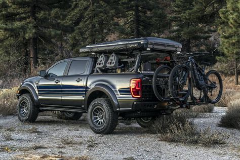 Ford Ranger Camper, Sel Art, Ford Ranger Pickup, 2019 Ford Ranger, Auto Camping, Pickup Camper, Ford Ranger Raptor, Overland Truck, Adventure Campers