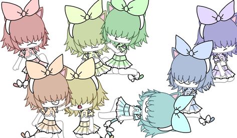 Gacha Life Adoptables, Gacha Family, Gacha Inspiration, Adoptable Oc, Gacha Things, Yes I Will, Gacha Ocs, Rainbow Outfit, Gacha Outfits