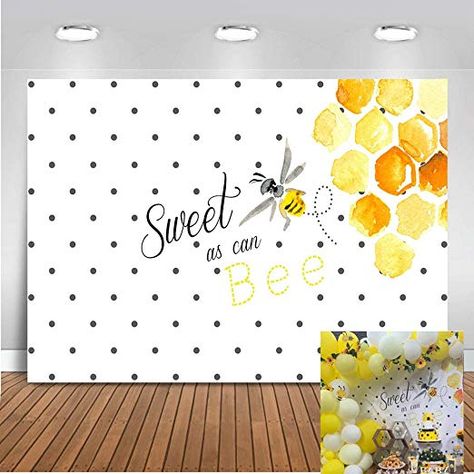 Bee Baby Shower Backdrop, Bee Backdrop, Banner Photography, Sweet As Can Bee, Table Banner, Birthday Party Props, Honey Bee Baby Shower, Cake Table Birthday, Bee Birthday Party