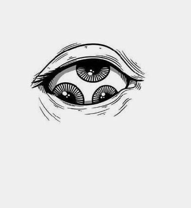 Horizontal Chest Tattoo, Eye Ball Tattoo Design, Trippy Eyeball Drawing, Eye Tattoo Minimal, Psycadelic Tattoo Art, Underground Tattoo Ideas, Three Eyes Tattoo, Dark Eye Tattoo, Trippy Eye Tattoo