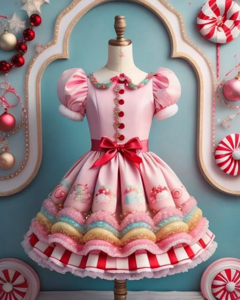 Candy Inspired Outfits, Summer Frocks, Digital Doodles, Making Fabric Flowers, Holiday 2024, Candy Theme, Adventure Time Art, Ballet Dress, Themed Outfits