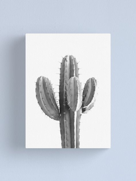 Alternate view of Cactus Black and White Canvas Print Cactus Black And White, Black And White Cactus, White Cactus, Botanical Photography, Drawing Kids, White Canvas Art, Tropical Home Decor, Tropical Wall Art, Black And White Painting