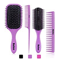 Check this out at Amazon Curly Natural Hair, Parting Hair, Best Hair Brush, Hair Brush Set, Increase Hair Growth, Paddle Brush, Comb Set, Tangled Hair, Detangling Brush