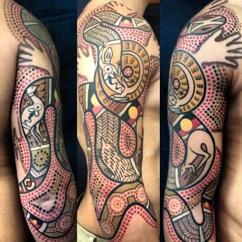 Aboriginal Tattoo, Australia Tattoo, Lizard Tattoo, Australian Tattoo, Red Kangaroo, Snake Tattoos, Scale Tattoo, 24 December, Armband Tattoo Design