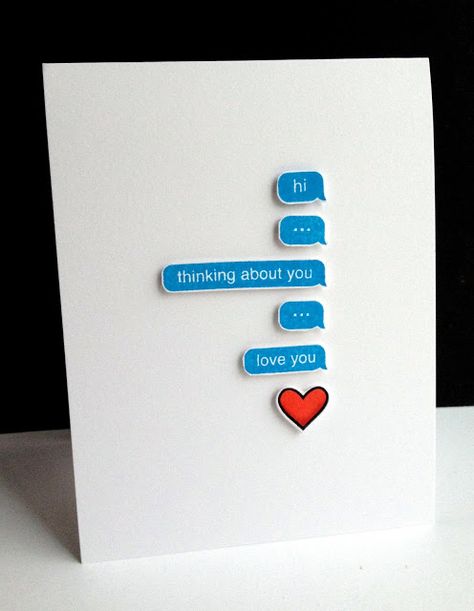 Kartu Ulang Tahun Diy, Kraf Kertas, Creative Birthday Cards, Kartu Valentine, Birthday Gifts For Boyfriend Diy, Thinking About You, Seni Dan Kraf, Cards For Boyfriend