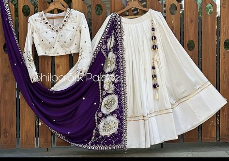 Kutchi Work, Khatli Work, Fabric Bangles, Garba Dress, Holi Party, Long Blouse Designs, Simple Lehenga, Navratri Chaniya Choli, Dresses Traditional