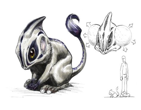 Small move creature.These creatures are very shy but we know that they can climb upside down,stand upside down,and even hang upside down. Magic Creatures, Alien Concept, Fantasy Beasts, Alien Concept Art, Creature Drawings, Alien Creatures, Alien Art, Fantasy Creatures Art, Mythical Creatures Art