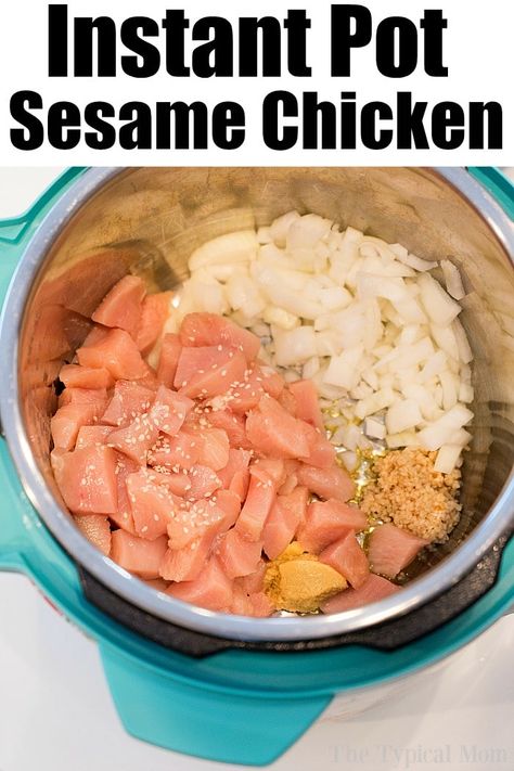 Instant Pot sesame chicken takes less than 15 minutes to make in your pressure cooker now! A sweet and sticky sauce with tender chicken over rice is a fave. #instantpot #sesamechicken #chicken #lowcarb #instantpotrecipes #pressurecooker Instant Pot Sesame Chicken, Sticky Sauce, Pot Recipes Easy, Instant Pot Recipes Chicken, Sesame Chicken, Easy Instant Pot Recipes, Instant Pot Dinner Recipes, Tender Chicken, Instapot Recipes