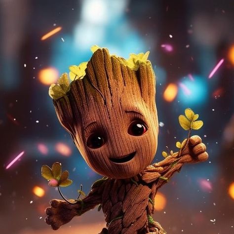 I am Groot! Baby Groot Tattoo, Groot Tattoo, Baby Groot Dancing, Groot Dancing, Groot Guardians, Yoda Wallpaper, Cool Galaxy Wallpapers, I Am Groot, Cartoon Character Pictures