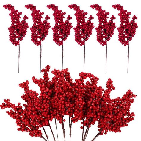 PRICES MAY VARY. 【Vivid Red Berries】 These artificial red berry stems are bursting with vibrant red berries that immediately catch the eye. The rich hue of the berries adds a pop of color to your holiday decorations, making them perfect for Christmas Tree Decor. 【Versatile Decorative Elements】 With 10 Artificial Red Berry Stems in each pack, you'll have plenty to work with. These versatile Artificial Red Berry Stems can be used for a wide range of DIY projects, from wreath-making to table center Diy Tree Ornaments, Fruit Christmas Tree, Diy Jul, Christmas Berries, Plastic Christmas Tree, Diy Christmas Tree Ornaments, Artificial Plants Outdoor, Red Christmas Tree, Navidad Diy