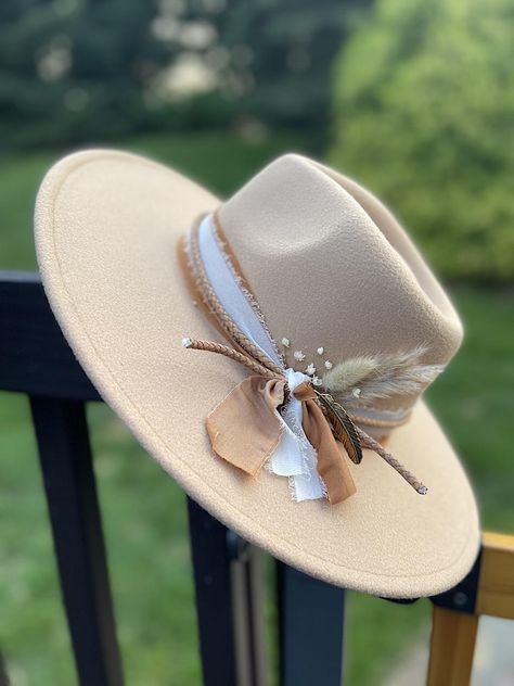 Feather and Felt Hat Bar Workshop at Curly Tail Coffee Tickets, Wed, Oct 11, 2023 at 6:00 PM | Eventbrite Hat Ribbon Ideas, Womens Cowboy Hats Felt, Designed Cowboy Hats, Country Felt Hat, Felt Hat Decorating Ideas, Hat Designs Ideas, Hat Bar Accessories, Custom Rancher Hat, Custom Hat Bar Ideas