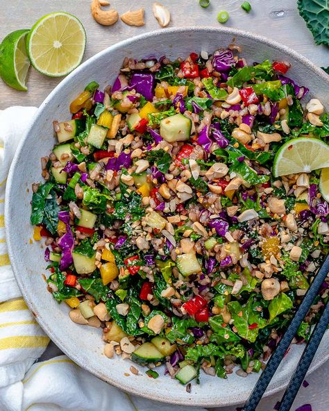 Vegan Rice Salad, Rice Salads, Vegetarian Rice, Rice Salad Recipes, Thai Rice, Resep Salad, Vegan Rice, Mini Quiches, Meatless Monday Recipes