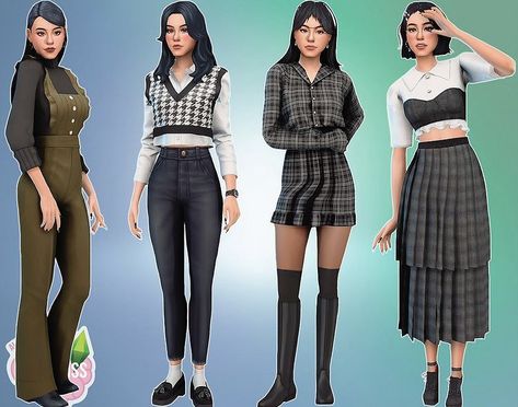 Sims Lookbook, Ribbon Blouse, Gorilla Gorilla, Cc Mods, Tumblr Sims 4, Sims 4 Characters, The Sims 4 Download, Elastic Waist Dress, Sims 4 Collections