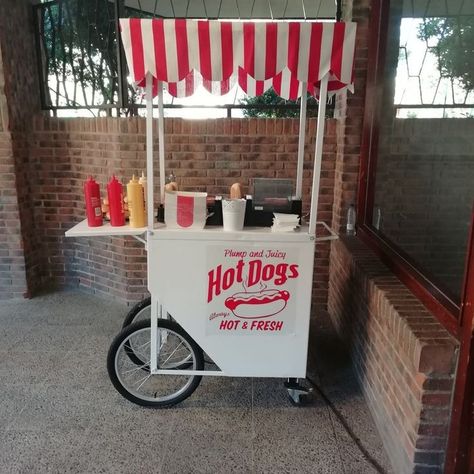 Food Stall Design, Food Stand, Hot Dog Cart, Food Cart Design, Hot Dog Stand, Paint Cookies, Supermarket Design, Cafe Shop Design, Stall Designs