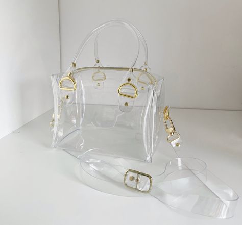 Clear Handbag, Minimalist Handbag, Gift For Traveler, Clear Handbags, Clear Purses, Jelly Bag, Airport Security, Cookie Bags, Transparent Bag