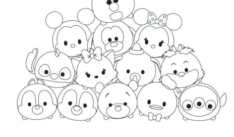 Tsum Tsum Coloring Pages Marie - Cute Tsum Tsum Coloring Pages Tsum Tsum Drawing, Coloring Pages Design, Tsum Tsum Wallpaper, Tsumtsum Disney, Tsum Tsum Coloring Pages, Black Sketchbook, Pages Design, Family Coloring Pages, Baby Coloring Pages